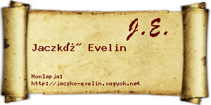 Jaczkó Evelin névjegykártya