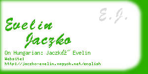 evelin jaczko business card